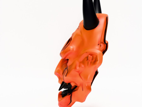 3D Printing Cyberpunk Oni Mask toy Modèle 3D