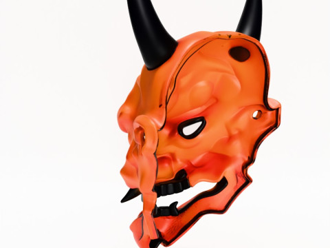 3D Printing Cyberpunk Oni Mask toy Modèle 3D