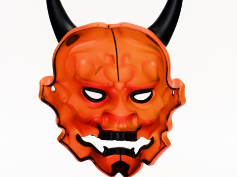 3D Printing Cyberpunk Oni Mask toy Modèle 3D