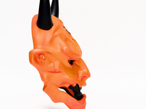 3D Printing Cyberpunk Oni Mask toy Modèle 3D