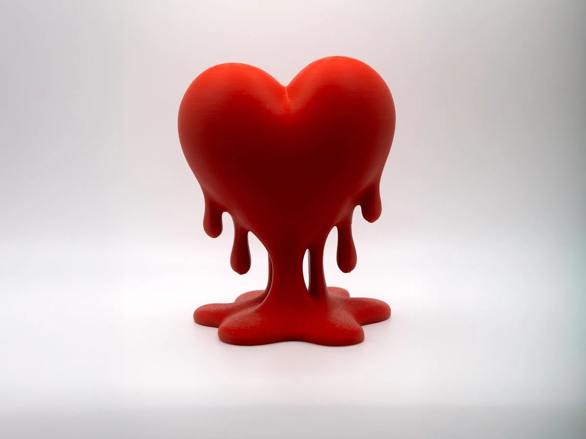 3D Printing Drip Heart toy 3D Model .c4d .max .obj .3ds .fbx .stl .blend