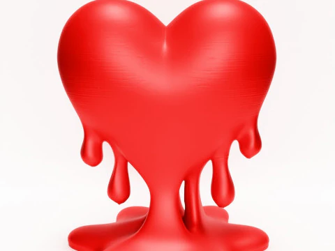 3D Printing Drip Heart toy 3D Model