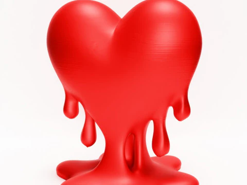 3D Printing Drip Heart toy 3D Model