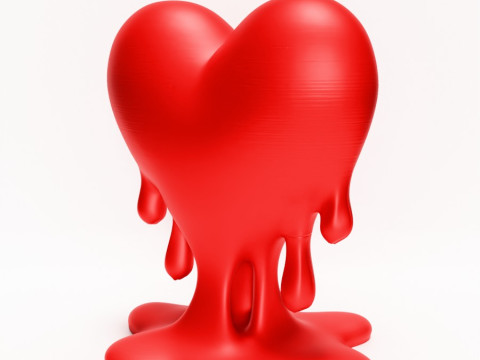 3D Printing Drip Heart toy 3D मॉडल