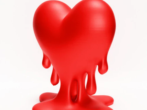 3D Printing Drip Heart toy 3D Model