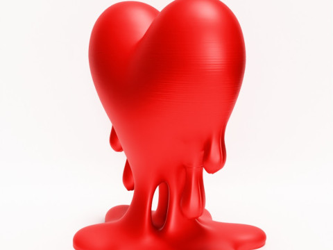 3D Printing Drip Heart toy 3D मॉडल