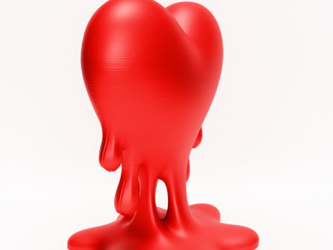 3D Printing Drip Heart toy 3D मॉडल
