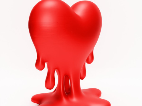 3D Printing Drip Heart toy 3D मॉडल