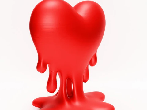 3D Printing Drip Heart toy 3D Model