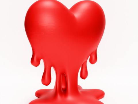 3D Printing Drip Heart toy 3D मॉडल