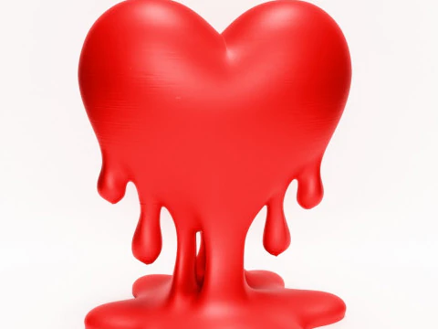 3D Printing Drip Heart toy 3D Model
