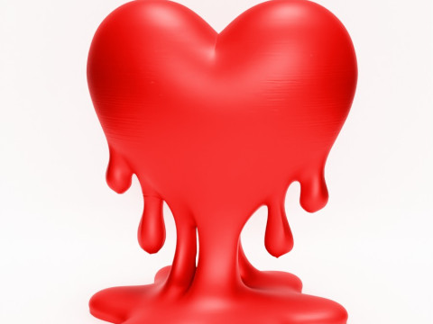 3D Printing Drip Heart toy 3D मॉडल