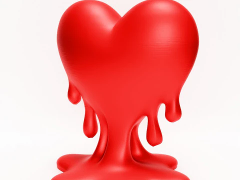 3D Printing Drip Heart toy 3D Model