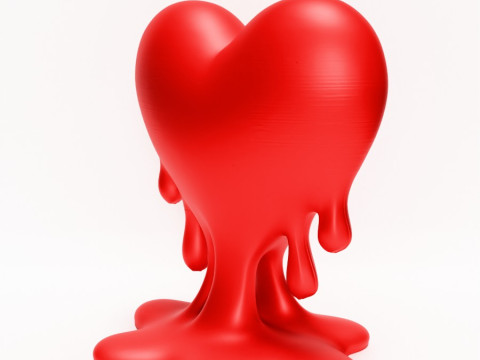 3D Printing Drip Heart toy 3D मॉडल
