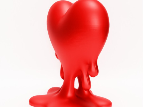 3D Printing Drip Heart toy 3D मॉडल