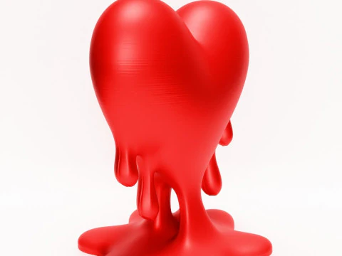 3D Printing Drip Heart toy 3D Model