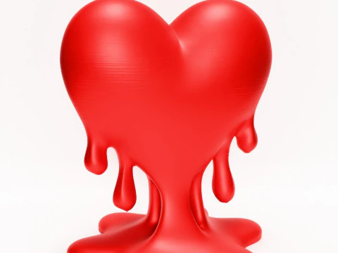 3D Printing Drip Heart toy 3D Model