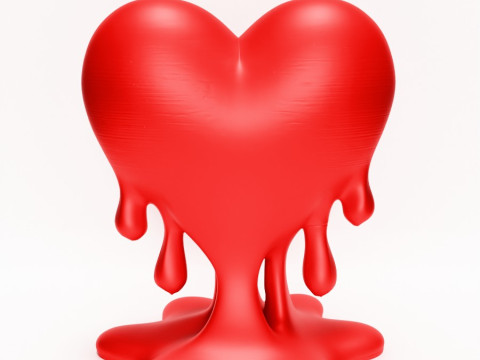3D Printing Drip Heart toy 3D मॉडल