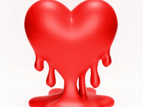 3D Printing Drip Heart toy 3D Model