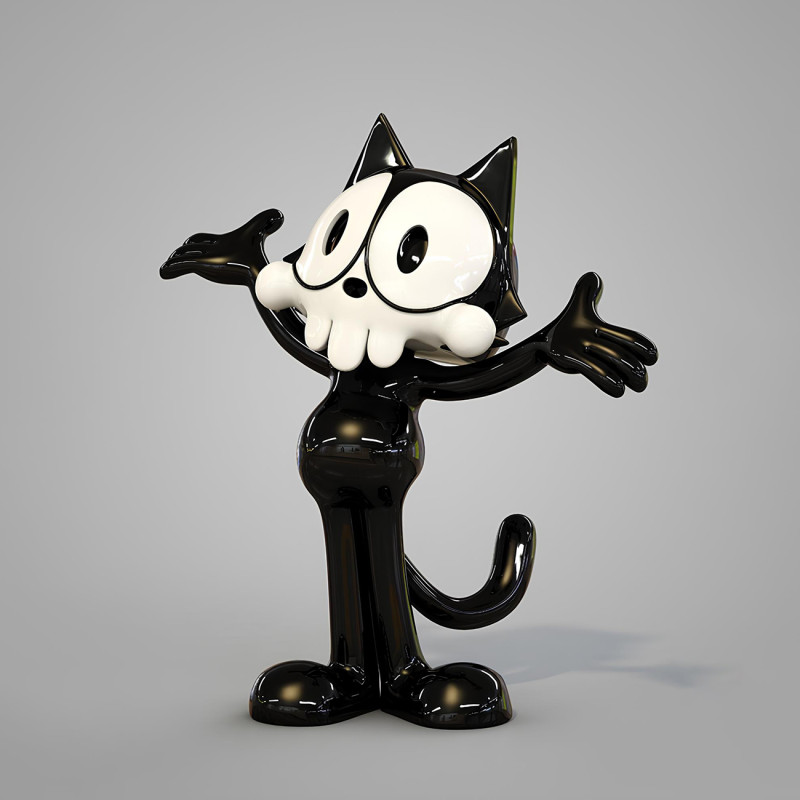 3D Printing Felix the Cat toy 3D Model .c4d .max .obj .3ds .fbx .stl .blend 