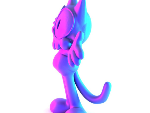 3D Printing Felix the Cat toy 3D Model