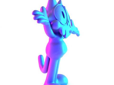3D Printing Felix the Cat toy 3D Model