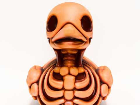 3D Printing Duck Minimalist Skeletal toy 3D Model
