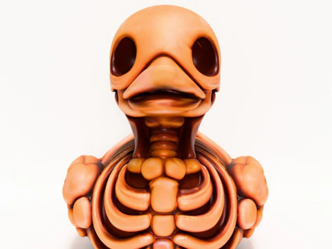 3D Printing Duck Minimalist Skeletal toy 3D Model
