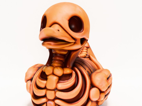 3D Printing Duck Minimalist Skeletal toy 3D Model