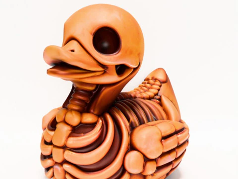 3D Printing Duck Minimalist Skeletal toy 3D Model