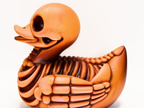 3D Printing Duck Minimalist Skeletal toy 3D Model