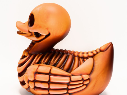 3D Printing Duck Minimalist Skeletal toy 3D Model