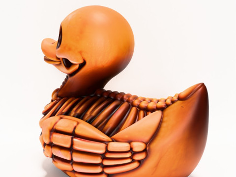 3D Printing Duck Minimalist Skeletal toy 3D Model