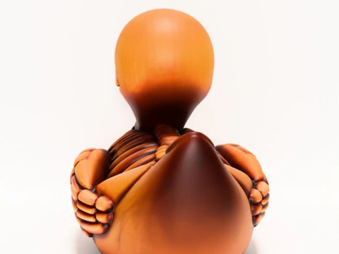 3D Printing Duck Minimalist Skeletal toy 3D Model