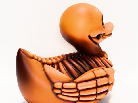 3D Printing Duck Minimalist Skeletal toy 3D Model