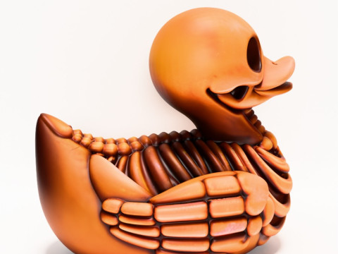 3D Printing Duck Minimalist Skeletal toy 3D Model