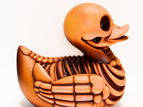 3D Printing Duck Minimalist Skeletal toy 3D Model