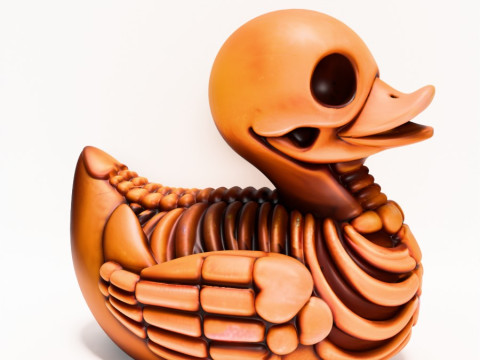 3D Printing Duck Minimalist Skeletal toy 3D Model