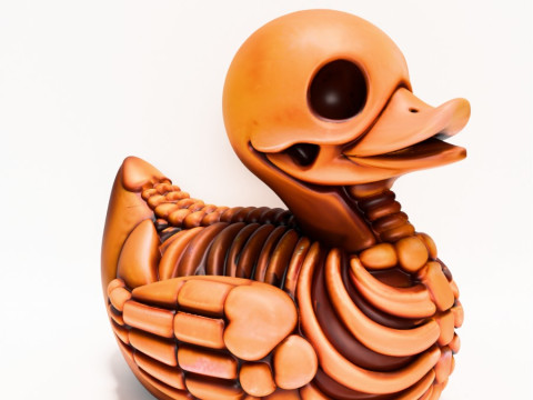 3D Printing Duck Minimalist Skeletal toy 3D Model