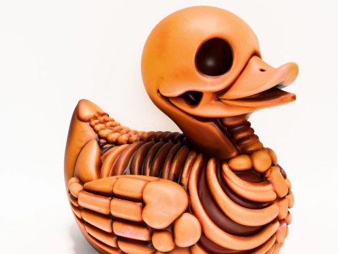 3D Printing Duck Minimalist Skeletal toy 3D Model