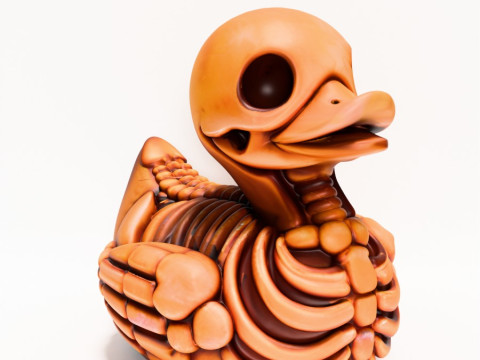 3D Printing Duck Minimalist Skeletal toy 3D Model
