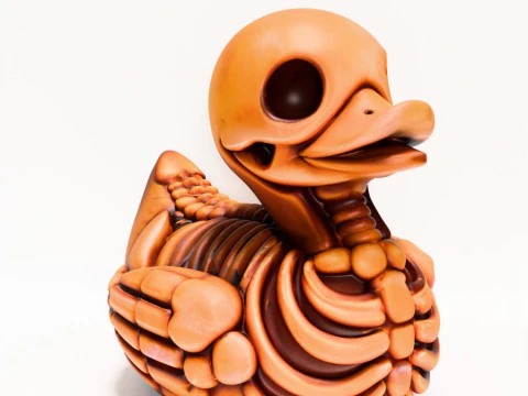 3D Printing Duck Minimalist Skeletal toy 3D Model