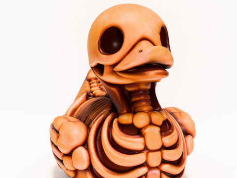 3D Printing Duck Minimalist Skeletal toy 3D Model