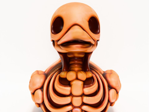 3D Printing Duck Minimalist Skeletal toy 3D Model