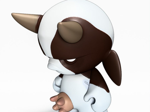 3D Printing Grump Cow toy 3D Модель