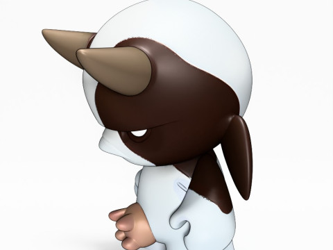 3D Printing Grump Cow toy 3D Модель