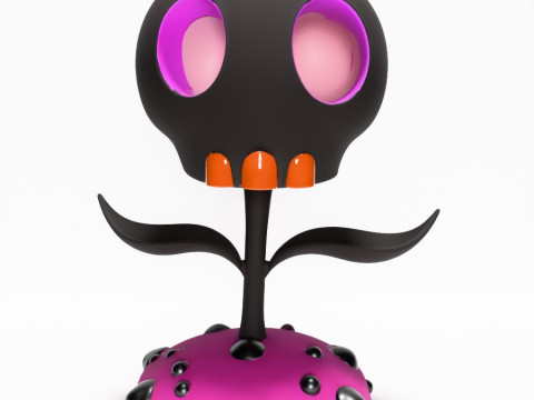 3D Printing Skull Flower toy 3D Model