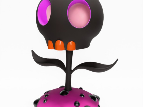 3D Printing Skull Flower toy 3D Model