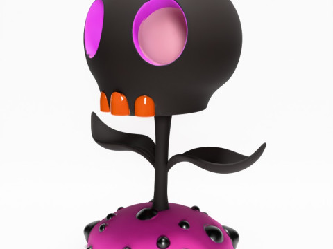 3D Printing Skull Flower toy 3D Model