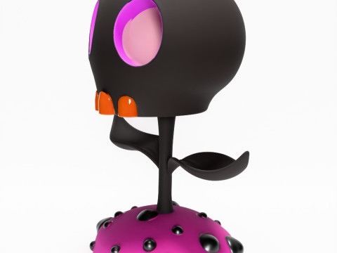 3D Printing Skull Flower toy 3D Model